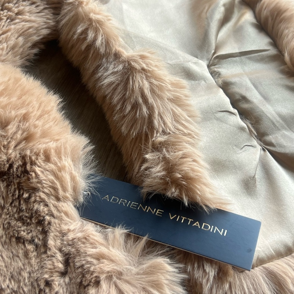 Adrienne Vittadini Tan Faux Fur Scarf